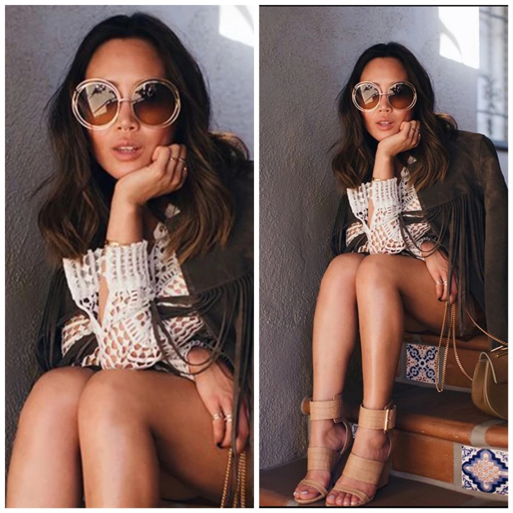 Jackie O Oversized Sunglasses Bug Eye Sunnies - Picture 5 of 6